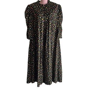 Vintage Princess Kaiulani Dress Womens 14 Floral Muumuu Pockets Made in Hawaii